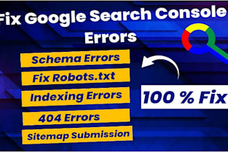fix google search console errors ,wordpress and shopify SEO indexing errors