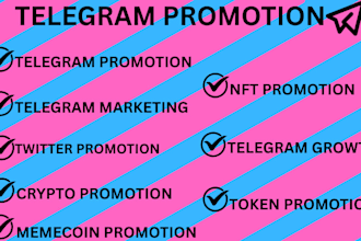 promote organic x marketing,eth,sol memecoin,ico, token,dex, telegram promotion