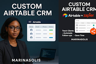 build custom airtable CRM, airtable automation, airtable integrate sales crm