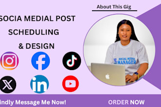 design and schedule social media post for your brand