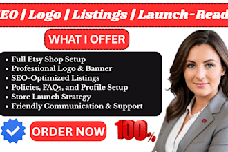create etsy shop creation product listing etsy promotion SEO and digital product