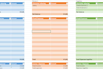 design a custom excel tracker for budget, savings or debt planning