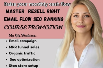promote master resell rights course email marketing campaign sales funnel