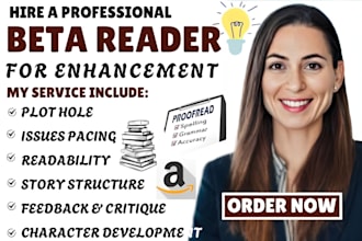 beta read your fiction and non fiction manuscript