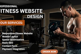 design a responsive website design for fitness, gym, yoga and  workout pros