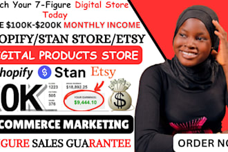 setup 7figure digital products store,stan store digital products, etsy store seo