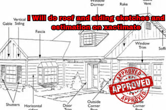do roof and siding sketches and estimation on xactimate