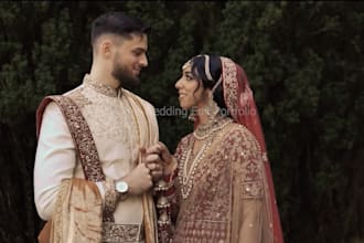 create a romantic wedding highlight video