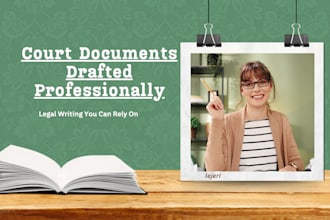 draft court documents, motions, pleadings, or legal case briefs