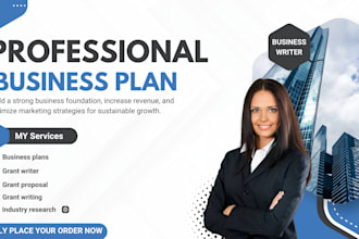 write investor ready business plans for startups, grants, business plan writer