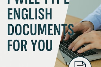 do fast and accurate typing job in english