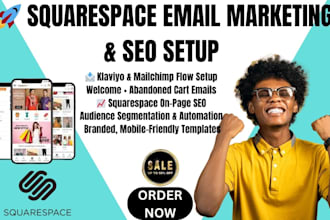 do squarespace marketing with email automation klaviyo mailchimp and SEO