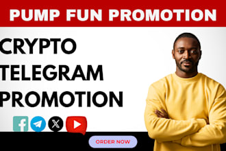 do crypto token telegram promotion share link pump token promotion