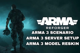 import any model to arma 3,server set up, arma 3 retexture, build arma3 reforge