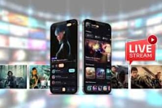 develop live streaming app, live streaming website, video streaming app