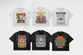 make merchandise design for band or musician
