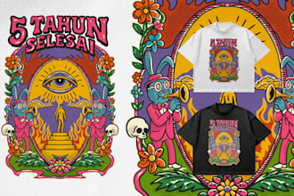 make merchandise design for band or musician
