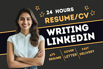 revamp your resume, CV, cover letter, and linkedin to land top jobs