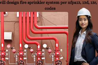design fire sprinkler system per nfpa13, 13d, 13r, cbc codes