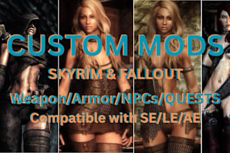 create port and convert custom skyrim and fallout 4 mods weapon armor 3d model