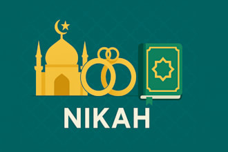 be your online imam for your wedding ceremony, certificate and witness