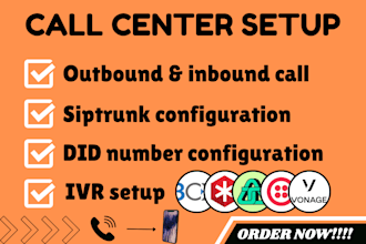 set up a full call center with 3cx software and configure sip trunk for calls
