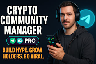 crypto community manager telegram moderator social media manager twitter admin