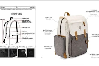 design backpack tech pack ready for the factory fashion design bag tech pack pro