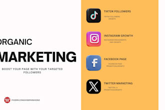 grow your followers on tiktok, facebook page instagram, twitter promotion
