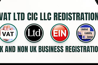 register UK ltd cic registration vat registration llp and utr code for uk non UK