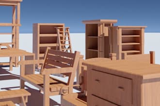 do  3d realistic furniture design for diy woodwork with cutlist sketchup design