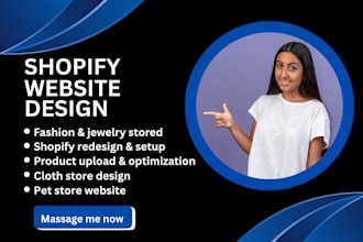 design a stylish shopify fashion store or local boutique website
