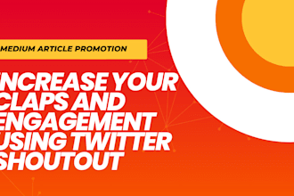 massive medium article promotion using twitter shoutout to 400 engaged 2800 clap