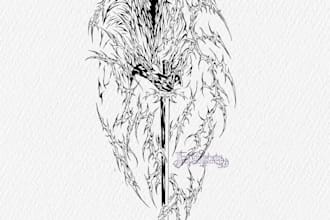 make simple or hard cybersigilism tattoo design