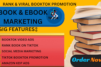 promote your book or ebook with amazon KDP tiktok, booktok, and video ads