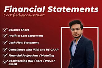 prepare balance sheet, profit and loss and financial projec