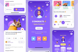 develop a custom ai quiz app, trivia app, test app, exam app, educational quiz