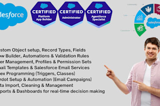 provide salesforce admin, developer, marketing cloud, flow, consultant services