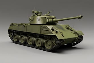 sculpt 3d military truck model 3d armored tank 3d war vehicle sherman tank