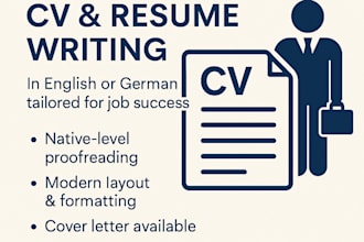 write or edit your CV professional in english or german