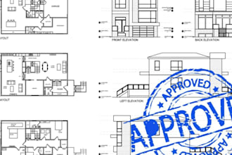 do architectural drawing, engineering plan, stamp and seal for city permit