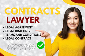 be your lawyer for legal agreements, contract, terms and conditions, nda