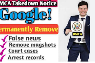 permanently delete mugshots cases articles news delete negative links on google