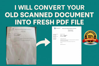 recreate old or scanned documents into clean, editable PDF