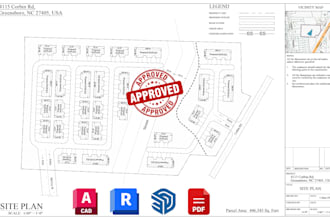 draw 2d site plan, plot plan, site map for city permit including vicinity map
