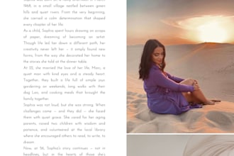 turn your life story into a beautiful mini biography or short book