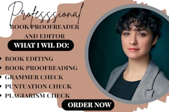 professionally proofread and edit your fiction and non fiction book and ebook