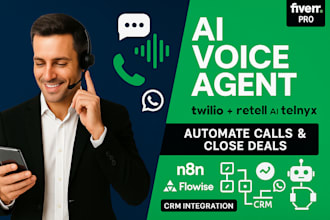 develop voice ai bot twillo studio retell ai agent n8n flowise telynx trengo
