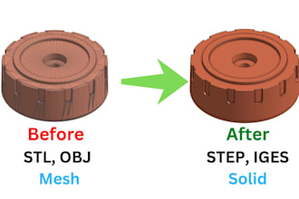 convert your stl file to a fully editable cad model