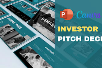 do investor pitch, startup pitch deck or sponsorship business presentation